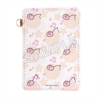 【グッズ-パスケース】うた☆プリマスコットキャラクターズ レザーパスケース 01 おんぷくん