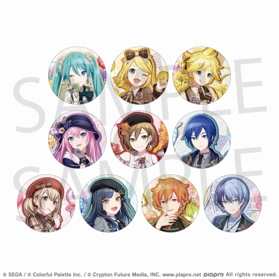 【グッズ-バッチ】プロジェクトセカイ カラフルステージ! feat. 初音ミク Anniversary/Birthdayイラスト2022-2023 グリッター缶バッジコレクション A