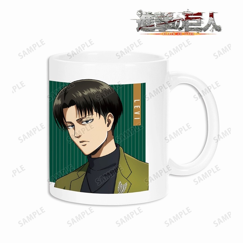 セット販売 グッズ マグカップ 進撃の巨人 描き下ろしイラスト リヴァイ シミラールックver マグカップ 送料無料5個セット グッズ キッチン雑貨 Arbaldas Lt