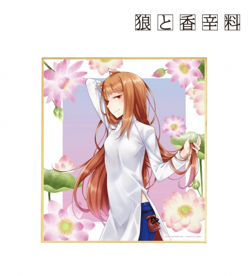 グッズ 色紙 狼と香辛料 文倉十先生 描き下ろしイラスト ホロ アオザイver 色紙 アニメイト先行販売 アニメイト
