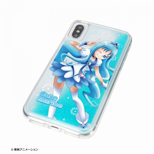 グッズ カバーホルダー ハートキャッチプリキュア 描き下ろしイラスト キュアマリン グリッターiphoneケース 対象機種 Iphone X Xs アニメイト