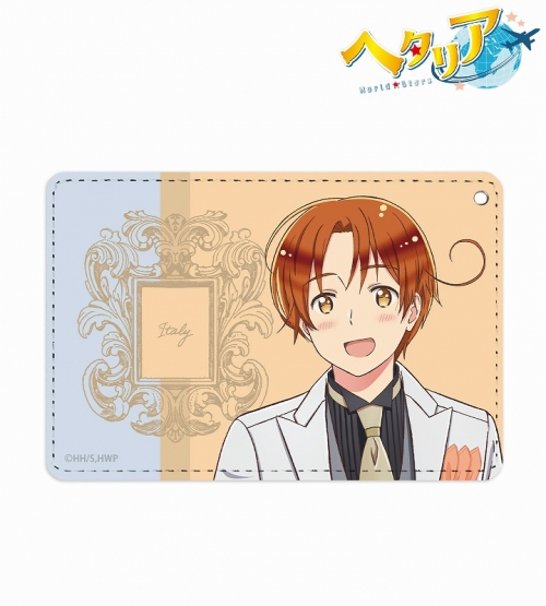 グッズ パスケース アニメ ヘタリア World Stars 描き下ろしイラスト イタリア 執事ver 1ポケットパスケース アニメイト先行販売 アニメイト