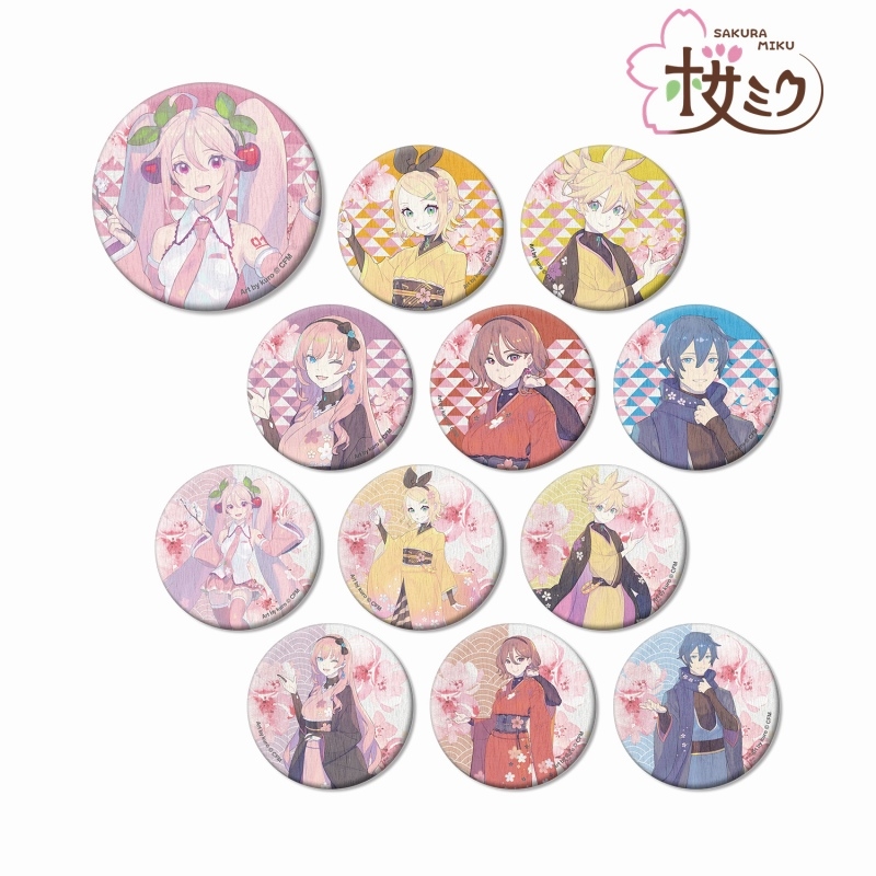 グッズ-バッチ】桜ミク 描き下ろしイラスト Art by kuro 