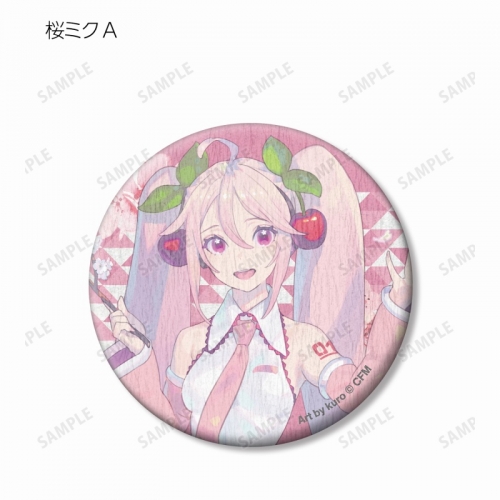 グッズ-バッチ】桜ミク 描き下ろしイラスト Art by kuro 