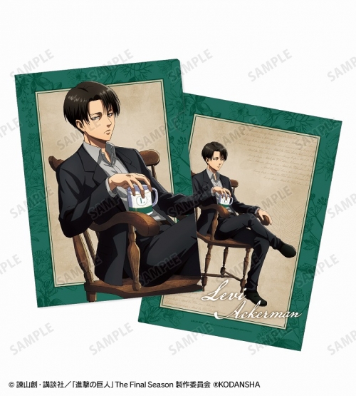 グッズ クリアファイル 進撃の巨人 描き下ろしイラスト リヴァイ ティータイムver クリアファイル アニメイト