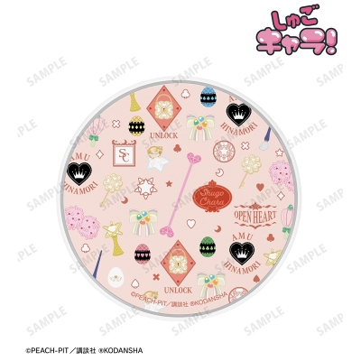 【グッズ-電化製品】しゅごキャラ! モチーフ柄 サークル型Qi対応充電器 ピンク【再販】