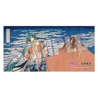 【グッズ-タオル】初音ミク×葛飾北斎 iXima バスタオル 凱風快晴