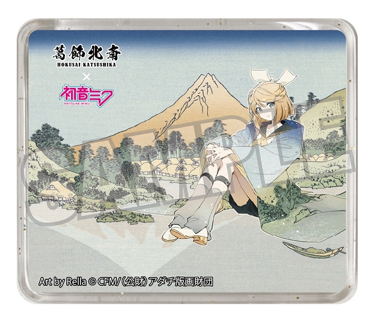 【Goods - Magnet】Katsushika Hokusai x Hatsune Miku Rella 3D Magnet Kagamine Rin Koshu Misaka Suimen