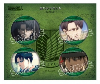 グッズ-バッチ】進撃の巨人 缶バッジ4個セット リヴァイ | アニメイト