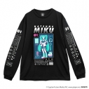 【グッズ-Tシャツ】初音ミク MIKU ロンT 01.BLACKの画像
