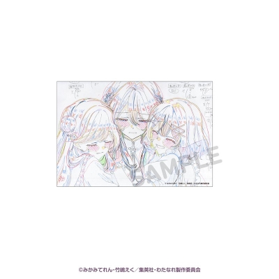 【グッズ-ポストカード】わたしが恋人になれるわけないじゃん、ムリムリ! (※ムリじゃなかった!?) ポストカード アニメ原画L ※れな子・真唯・紫陽花(手書き)