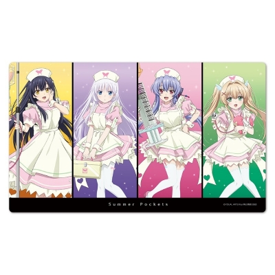 【グッズ-デスクマット】TVDrama 『Summer Pockets』 キャラクターラバーマット しろは&蒼&鴎&紬 ナースメイドver. 【描き下ろし】