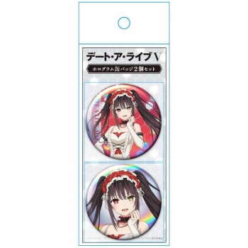 グッズ-バッチ】デート・ア・ライブV ホログラム缶バッジ2個セット 時 