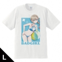 【グッズ-Tシャツ】ばっどがーる Tシャツ 涼風涼 Lサイズ 水着ver.【描き下ろし】の画像