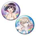【グッズ-バッチ】ばっどがーる ホログラム缶バッジ2個セット 優&涼 水着ver.【描き下ろし】の画像