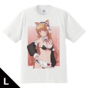 【グッズ-Tシャツ】幼馴染とはラブコメにならない Tシャツ 火威 灯 猫耳水着メイドver. Lサイズ【描き下ろし】の画像