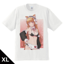 【グッズ-Tシャツ】幼馴染とはラブコメにならない Tシャツ 火威 灯 猫耳水着メイドver. XLサイズ【描き下ろし】の画像