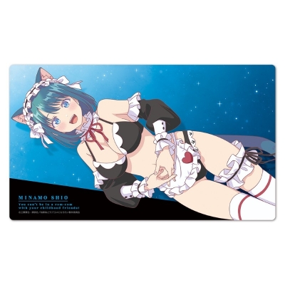 【グッズ-デスクマット】幼馴染とはラブコメにならない キャラクターラバーマット 水萌 汐 猫耳水着メイドver.【描き下ろし】