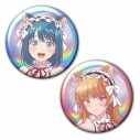 【グッズ-バッチ】幼馴染とはラブコメにならない ホログラム缶バッジ2個セット 汐&灯 猫耳水着メイドver.【描き下ろし】の画像