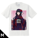 【グッズ-Tシャツ】ロックは淑女の嗜みでして Tシャツ 黒鉄音羽 振袖ver. Mサイズ【描き下ろし】の画像