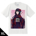 【グッズ-Tシャツ】ロックは淑女の嗜みでして Tシャツ 黒鉄音羽 振袖ver. XLサイズ【描き下ろし】の画像