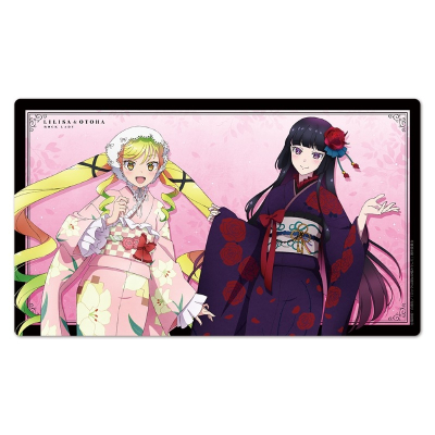 【グッズ-デスクマット】ロックは淑女の嗜みでして キャラクターラバーマット りりさ&音羽 振袖ver.【描き下ろし】