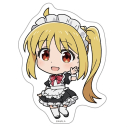 【グッズ-ステッカー】アニメ「ぼっち・ざ・ろっく!」 ダイカットステッカー 伊地知虹夏 メイド服ver.の画像