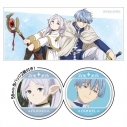 【グッズ-タオル】葬送のフリーレン 缶バッジ付キャラクター大判タオル フリーレン&ヒンメルの画像