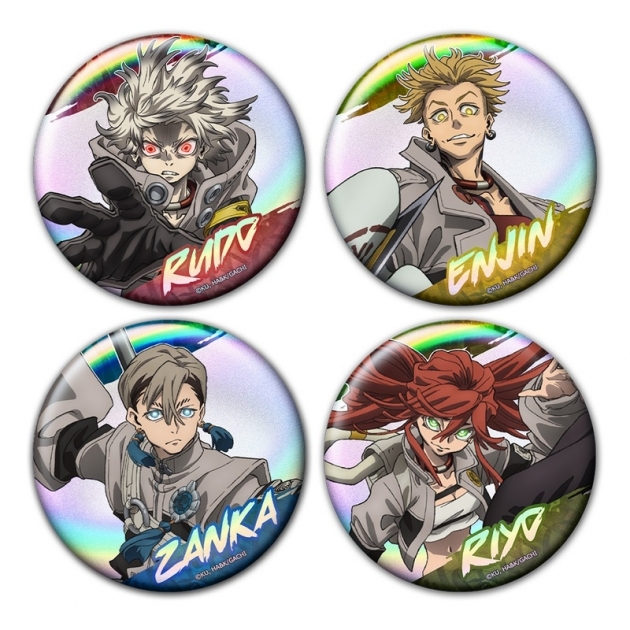 【グッズ-バッチ】ガチアクタ オーロラ缶バッジ4個セット ルド&エンジン&ザンカ&リヨウ