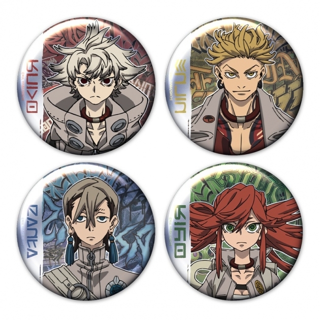 【グッズ-バッチ】ガチアクタ メタリック缶バッジ4個セット ルド&エンジン&ザンカ&リヨウ