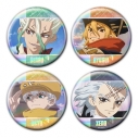 【グッズ-バッチ】Dr.STONE ホログラム缶バッジ4個セット 千空&龍水&羽京&ゼノの画像