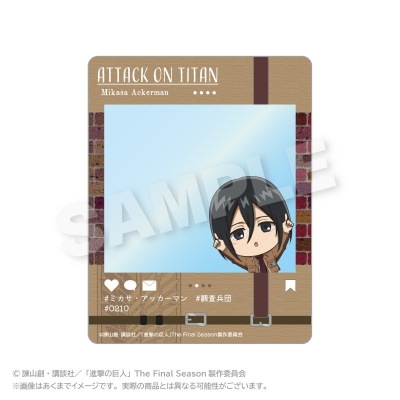 【グッズ-カード】進撃の巨人 SNS風カード ぽいんつver. ミカサ・アッカーマン
