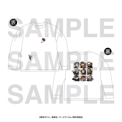 【グッズ-Tシャツ】TVアニメ『ゴールデンカムイ』 TVアニメ『ゴールデンカムイ』×くまみね ロングTシャツ L