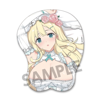 【グッズ-マウスパッド】閃乱カグラ 描き下ろしおっぱいマウスパッド 詠 ウェディング ver.