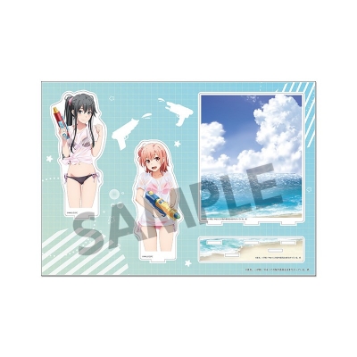 【グッズ-スタンドポップ】やはり俺の青春ラブコメはまちがっている。続 背景付きアクリルスタンド 雪ノ下雪乃&由比ヶ浜結衣 水着2019 ver.