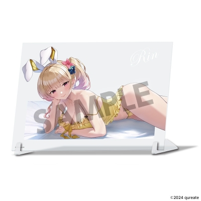 【グッズ-置きもの】バニーガーデン 描き下ろしビジュアルアクリルプレート 凜 添い寝B ver.