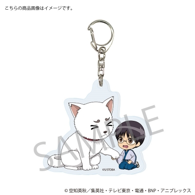 【グッズ-キーホルダー】TVアニメ「銀魂」 アクリルキーホルダー 定春お手入れver.(新八)