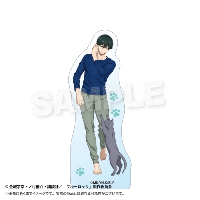 【グッズ-置きもの】ブルーロック アクリルブロック 猫と戯れver. 糸師 凛