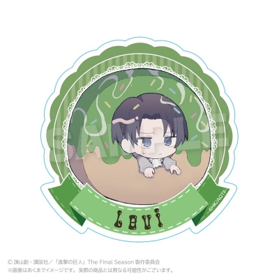 【グッズ-ステッカー】進撃の巨人 ミニキャラステッカー デザートver. リヴァイ