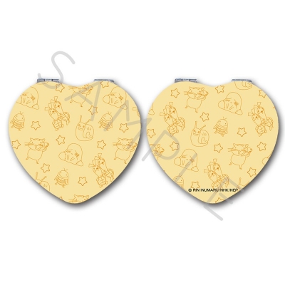 【グッズ-ミラー】TVアニメ「おじゃる丸」 コンパクトミラー(ハート) デザインC