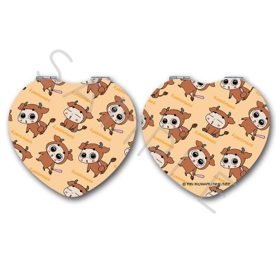 【グッズ-ミラー】TVアニメ「おじゃる丸」 コンパクトミラー(ハート) デザインF