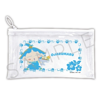 【グッズ-ポーチ】TVアニメ「おじゃる丸」 フラットクリアポーチ デザインA