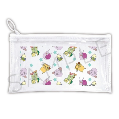 【グッズ-ポーチ】TVアニメ「おじゃる丸」 フラットクリアポーチ デザインE