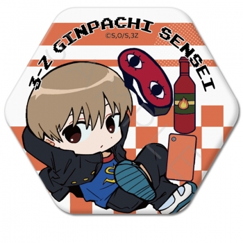 グッズ-バッチ】TVアニメ『3年Z組銀八先生』 六角形缶バッジ(ちぽっけ 銀魂3z 缶バッジ3年Z組銀八先生近藤勲