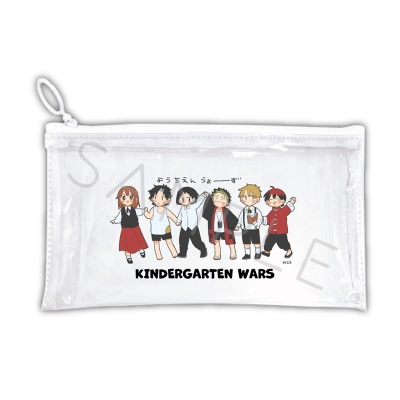 【グッズ-ポーチ】『幼稚園WARS』 フラットクリアポーチ デザインC