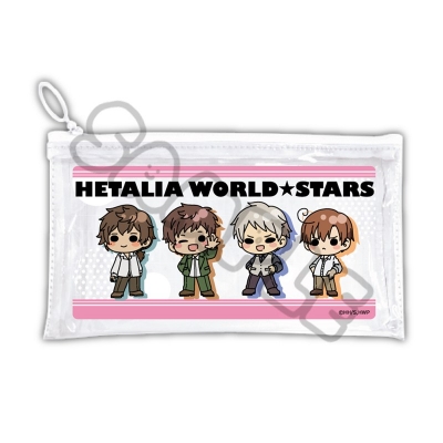 【グッズ-ポーチ】アニメ「ヘタリア World★Stars」 フラットクリアポーチ C
