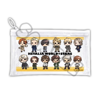 【グッズ-ポーチ】アニメ「ヘタリア World★Stars」 フラットクリアポーチ D