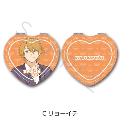 【グッズ-ミラー】アニメ『えぶりでいホスト』 コンパクトミラー(ハート) C (リョーイチ)
