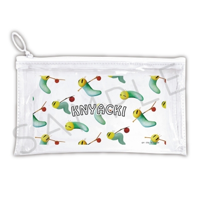 【グッズ-ポーチ】ニャッキ! フラットクリアポーチ デザインA