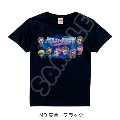 【グッズ-Tシャツ】アニメ『銀河特急 ミルキー☆サブウェイ』 Tシャツ(mochocho) MD(集合) ブラック XLサイズ【Drama 下载 ダウンロード Download 百度网盘 Mega MediaFire Mp3 CD 分享 感想 翻译先行販売】